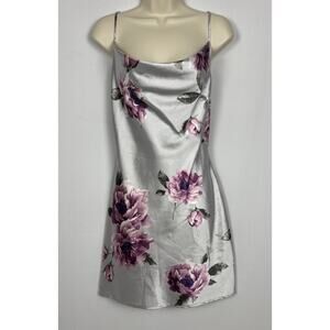 Floral Nightgown Slip Dress Womens Medium or Large Night Wear Pajamas Satin feel